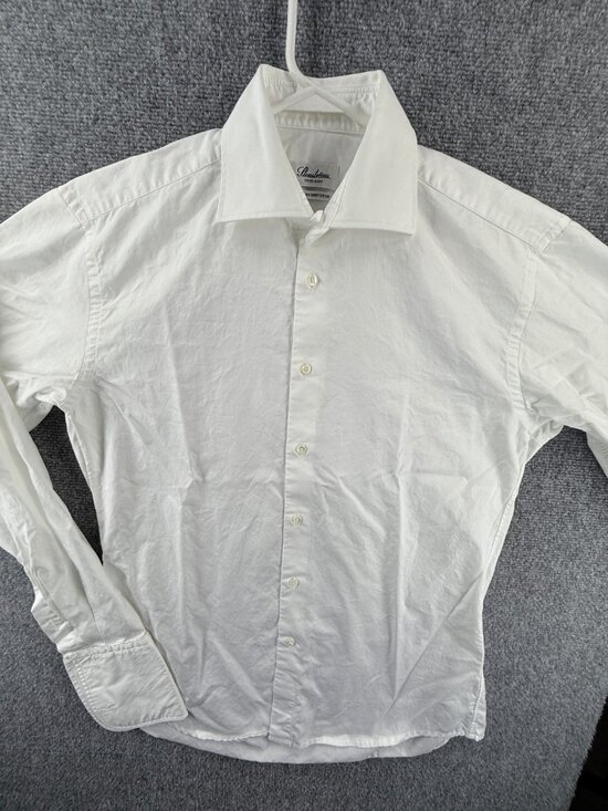 Stenstrms Other - Stenstroms Twill Twofold Super Cotton 15.75 Fitted Body Men White Elegant Shirt